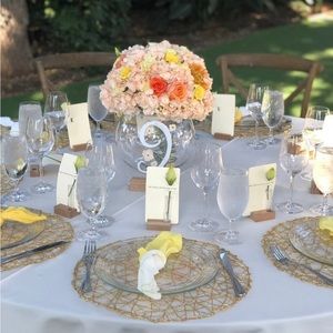 Gold Color Woven Placemat Chargers